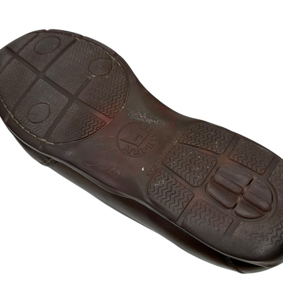 Mephisto Size 10 Cool Air Dark Brown Leather Slip On Loafers Driver - Picture 15 of 15